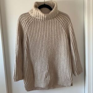 Madewell Ribbed Knit Wool Alpaca Turtleneck Sweater S